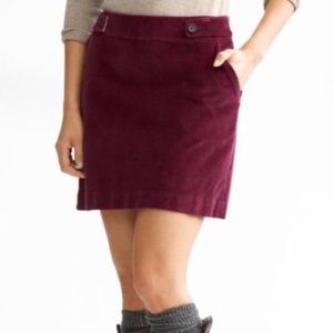 NWT Banana Republic corduroy skirt sz 6
